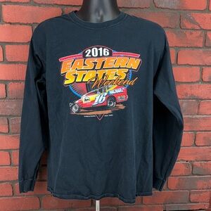Gildan Mens Large Graphic‎ Print Eastern States Long Sleeve Tee - Racing, Fan
